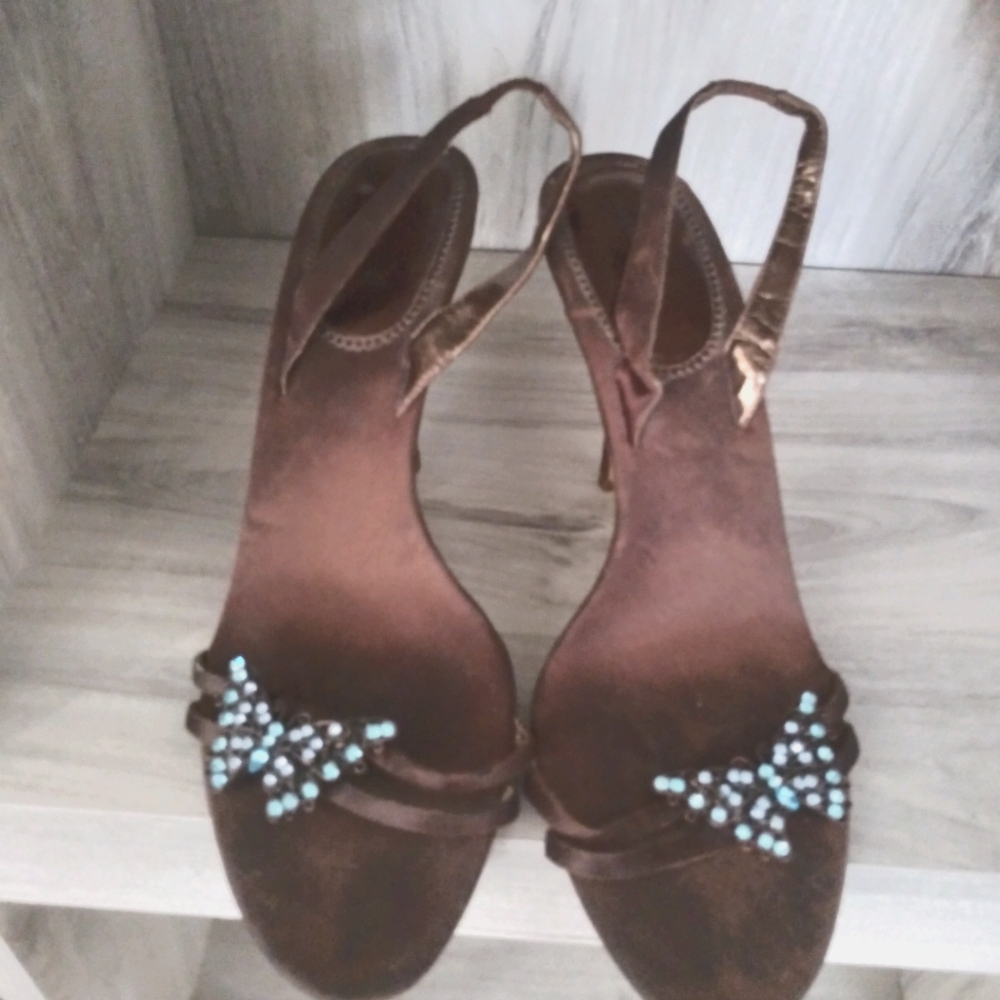 Vintage High heel butterfly formal sandals